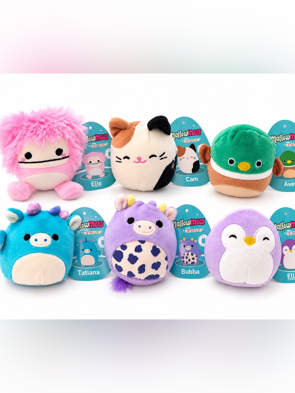 Mallowmees by Squishmallows 6-Piece Plush Set New With Tags Collection
